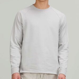 Lululemon City Sweat Crew w/Side Zip in Seal Grey, size XL